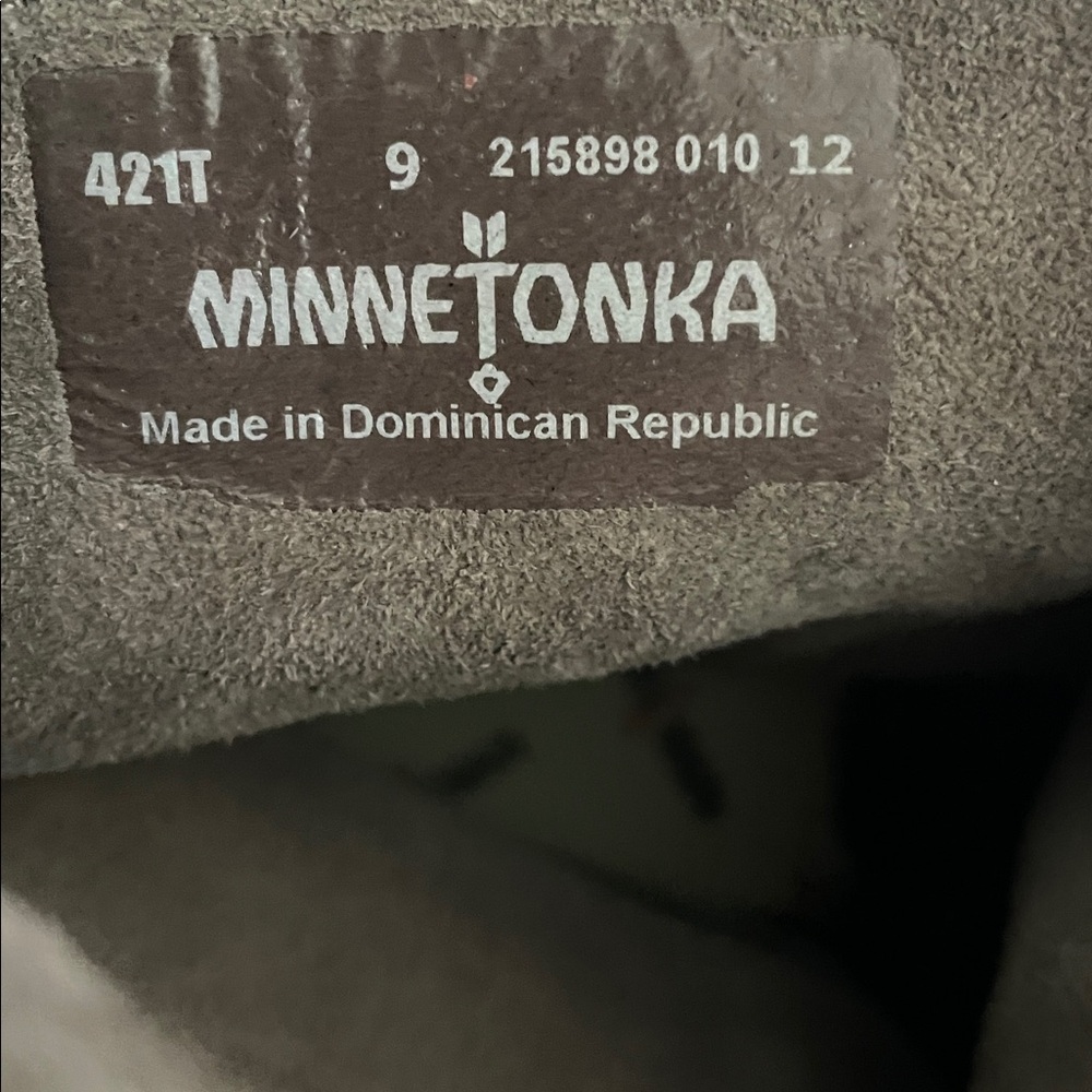Minnetonka gray Fringed Suede Ankle Boots - Picture 3 of 5